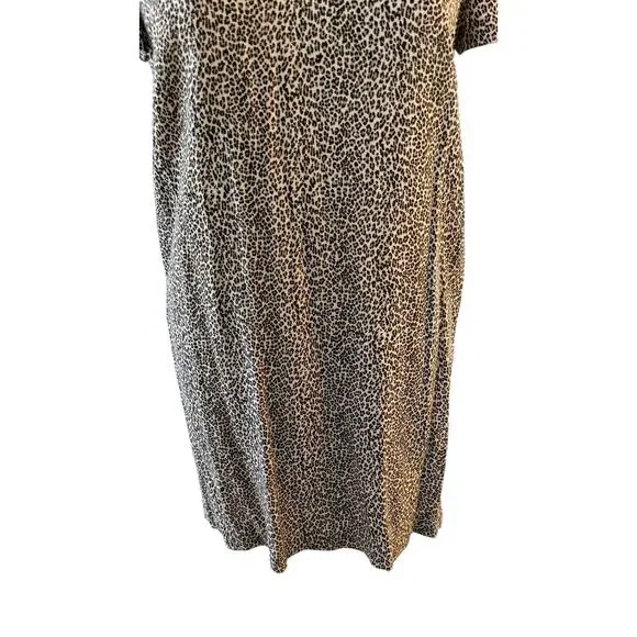 Jenni Kayne Leopard Print T Shirt Dress Mini Casual Oversized Animal Size XS - Picture 5 of 16